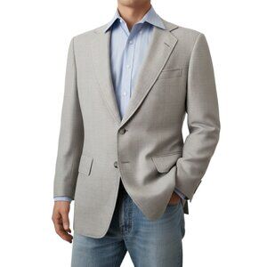 Walter Morton Blazer Sport Coat Two Button Wool Single Vent Gray Mens Size 42R
